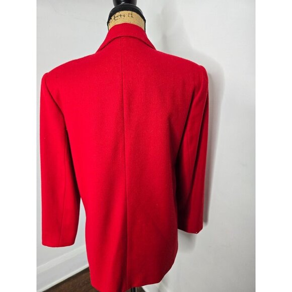Vintage Classic Red Wool Blazer - Picture 4 of 16